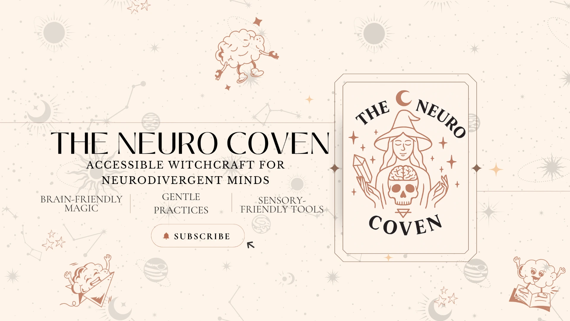 YouTube channel banner for The Neuro Coven